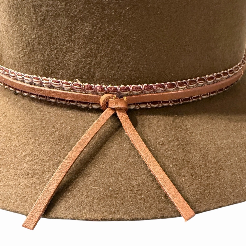 Anna & Ava Women 100% Wool Fedora Hat Brown Western Rancher Wide Brim Boho Fall - Picture 6 of 8